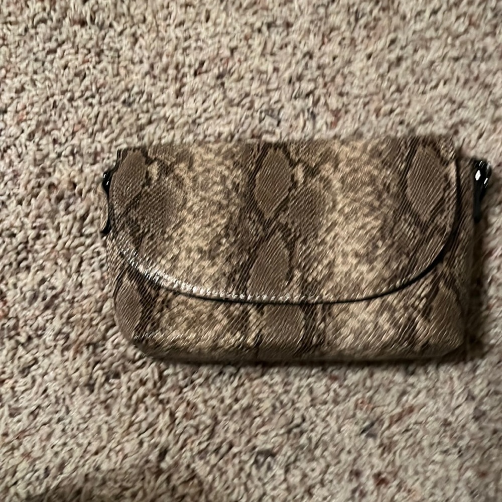 Initial Outfitters snakeskin clutch